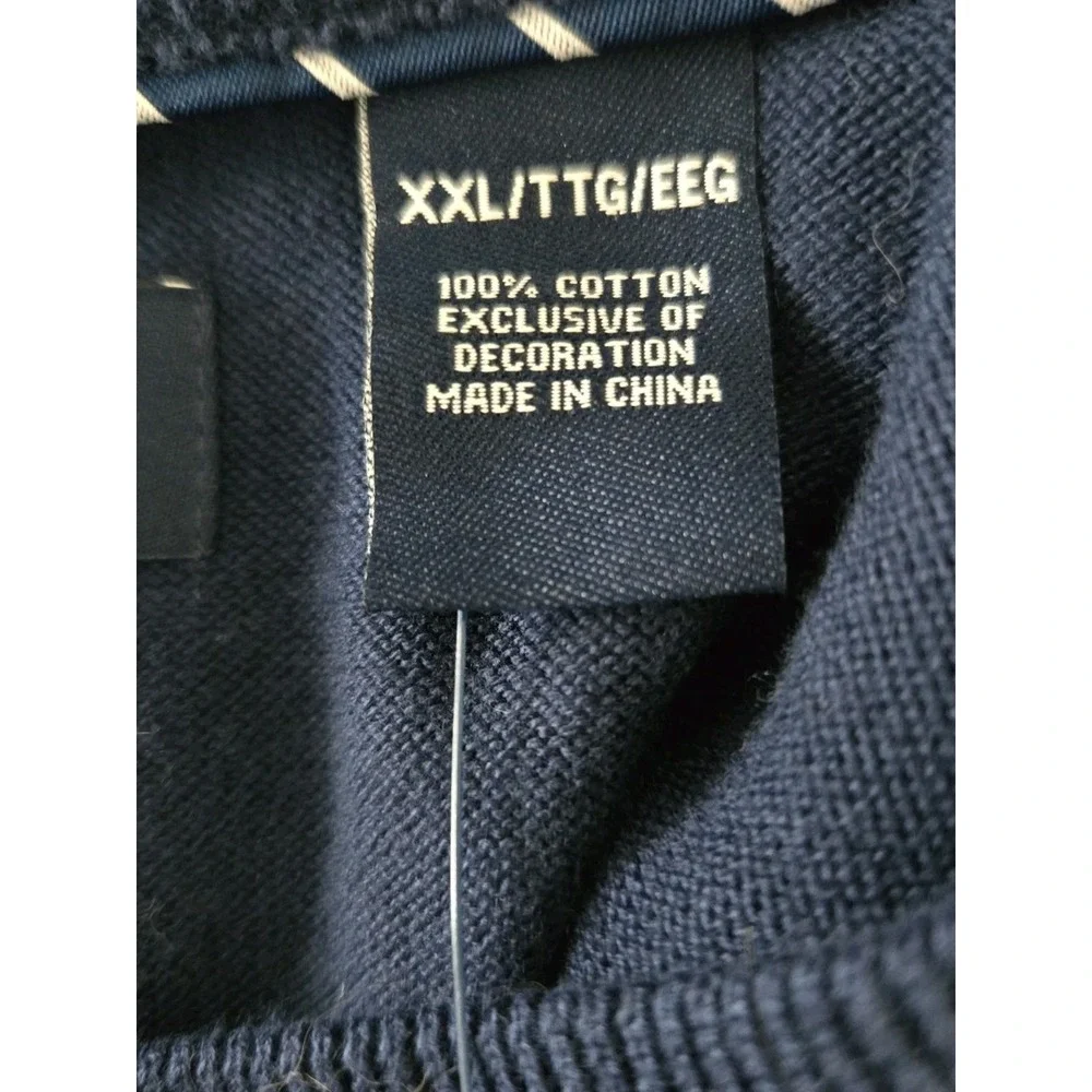 Chaps Ralph Lauren Sweater‎ Vest Mens Size 2XL Navy  Blue Golf NEW